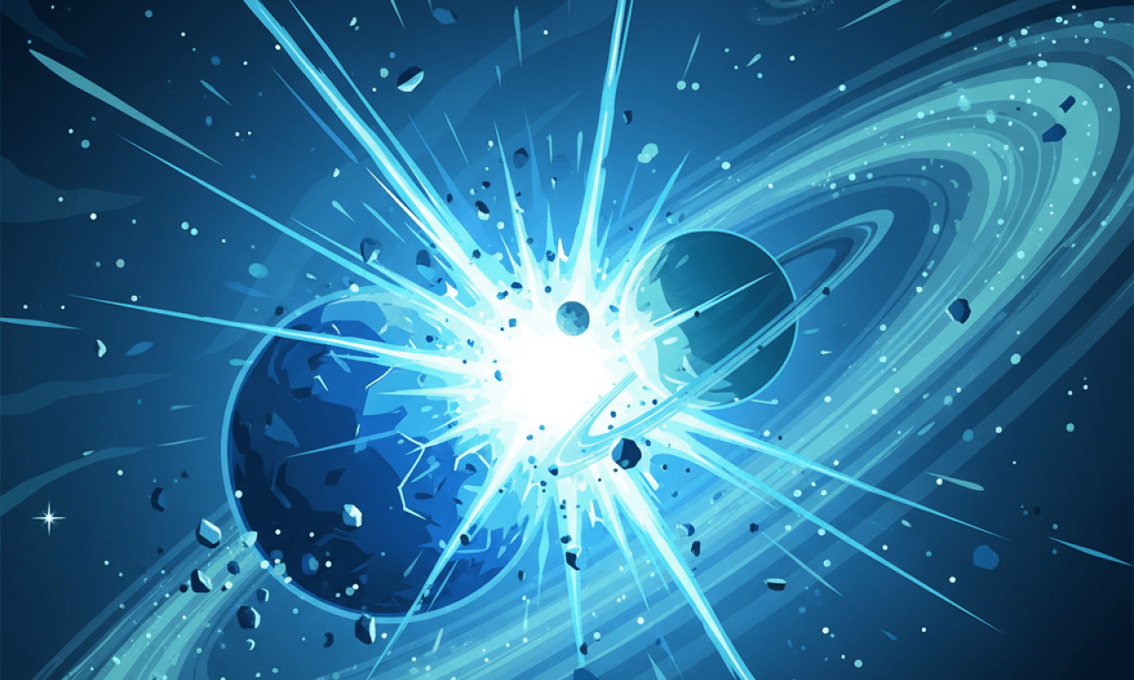 Imagem Colisão Planetária a 11 Mil Anos-Luz: Desvendando a Gênese de Luas em Mundos Distantes